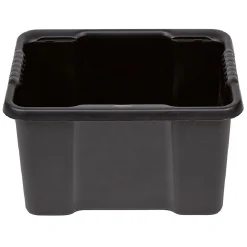 Bac plastique recyclé noir 16L < Gifi