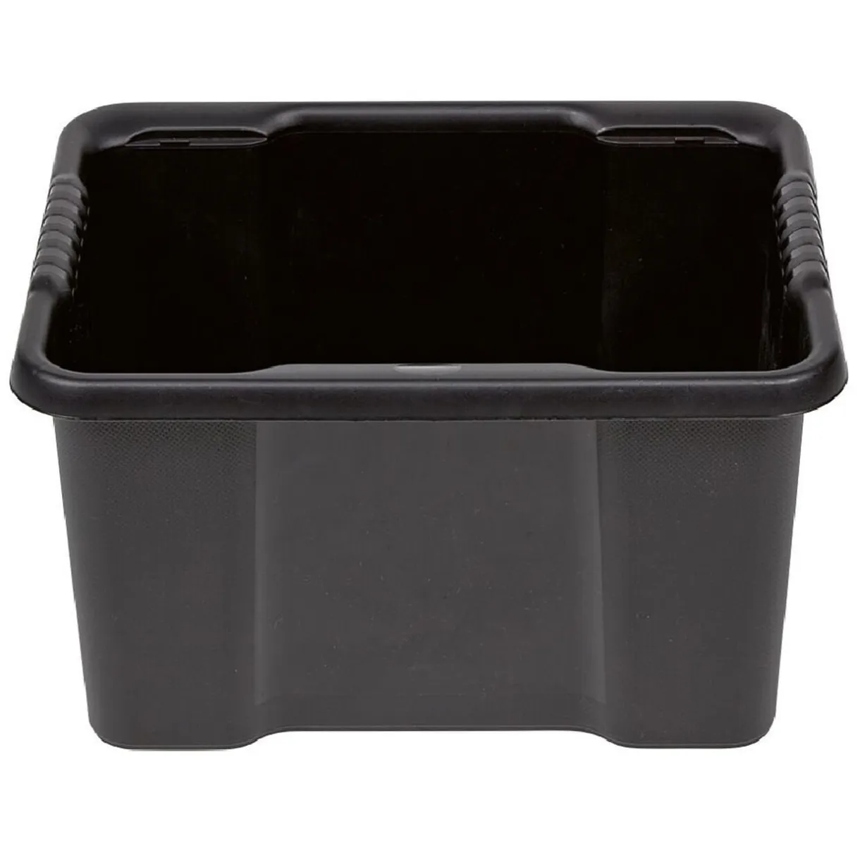 Bac plastique recyclé noir 16L < Gifi