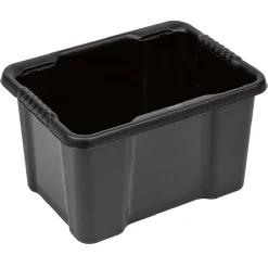 Bac plastique recyclé noir 16L < Gifi