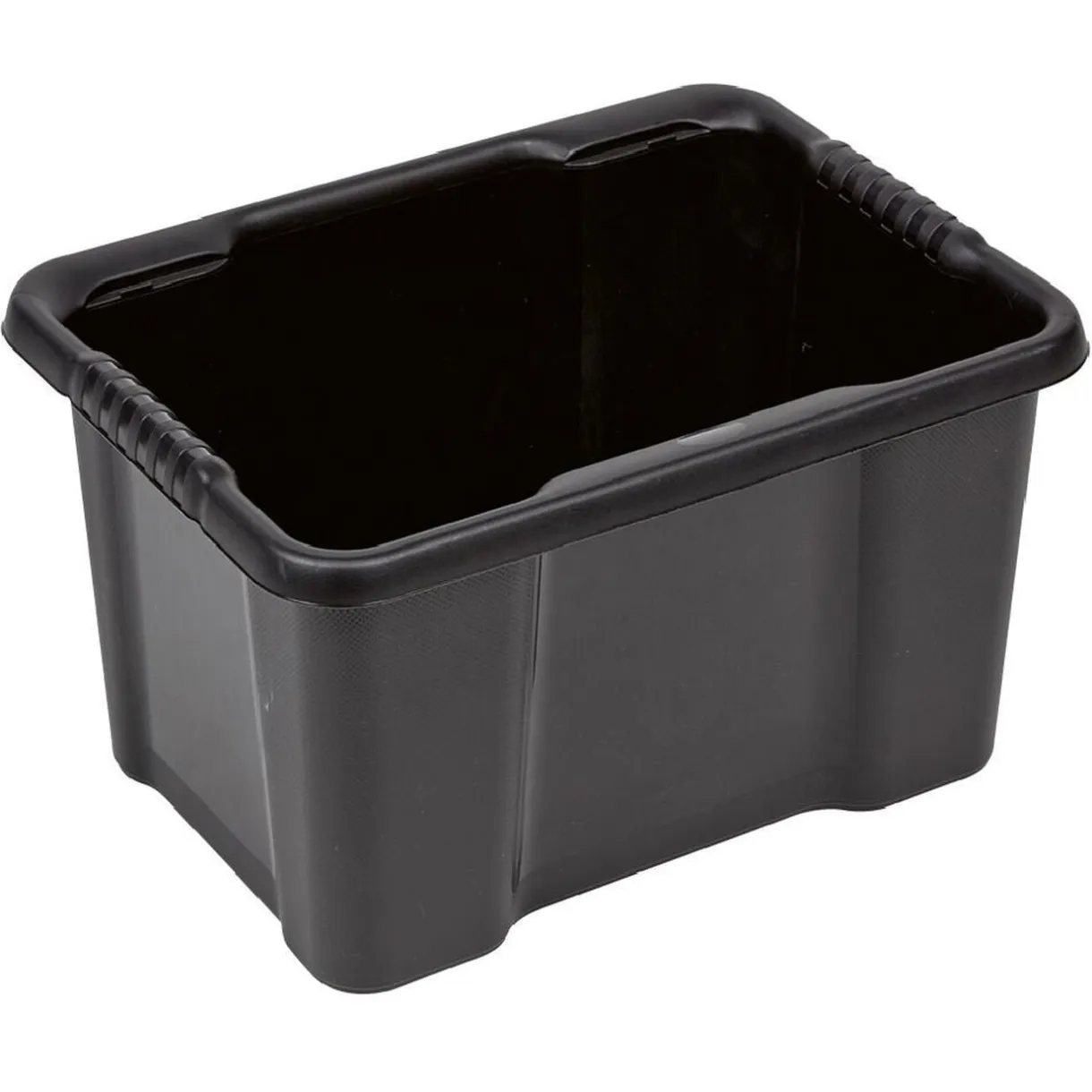 Bac plastique recyclé noir 16L < Gifi
