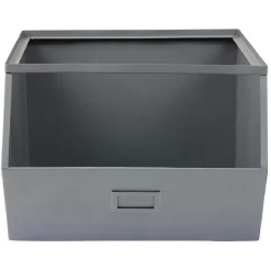 Bac superposable en métal gris L33xP28,5xH20cm < Gifi Sale