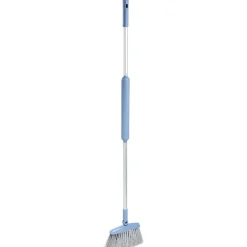 Balai avec plumeau intégré au manche gris et bleu < Gifi Discount