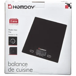 Balance de cuisine électronique et tactile noire Homday < Gifi Clearance