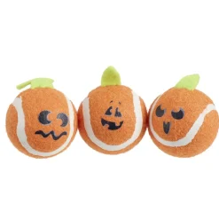 Balle pour chien x3 Halloween caoutchouc orange Ø5xH5,5cm < Gifi Online