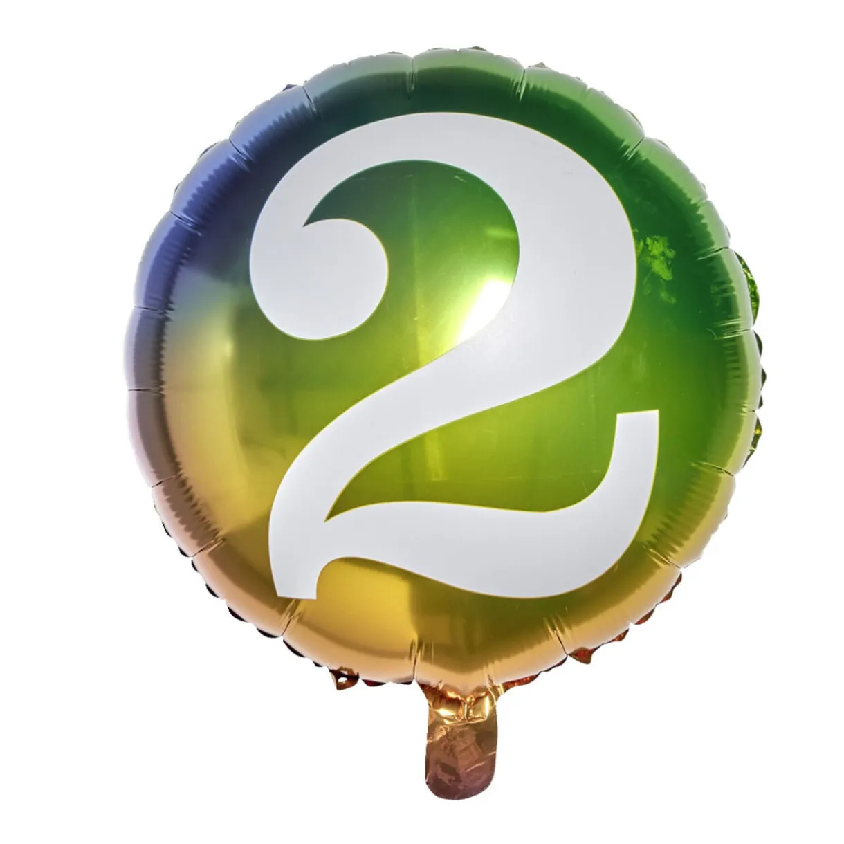 Ballon alu chiffre 2 métallisé multicolore Ø45cm < Gifi Online