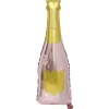 Ballon alu forme bouteille rose et dorée 78cm < Gifi Outlet
