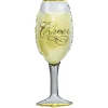 Ballon alu forme flûte Cheers gris et doré H90cm < Gifi Discount