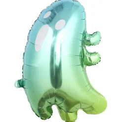 Ballon aluminium Halloween fantôme bleu-vert 60xH80cm