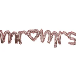 Ballon alu Mr Mrs argenté et rose gold L120cm