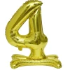 Ballon chiffre 4 avec support doré ou argenté 80cm < Gifi Best