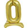 Ballon chiffre 0 doré ou argenté H80 cm avec support < Gifi Discount
