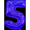 Ballon chiffre 5 H33cm - 2 modèles doré ou argenté