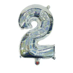 Ballon chiffre 2 noir argenté ou doré < Gifi New