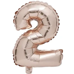 Ballon chiffre 2 rose gold 33cm < Gifi