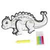 Ballon à colorier en forme de dinosaure L14cm avec 5 feutres et gonfleur < Gifi Clearance