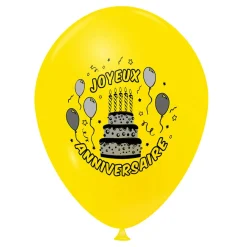Ballon de baudruche anniversaire x10
