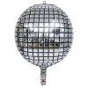 Ballon en 4D disco argenté 36cm