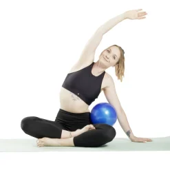 Ballon exercice fitness Ø25cm (2 modèles bleu ou rose)