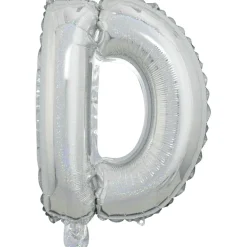 Ballon forme lettre D aluminium (2 modèles doré ou argenté) < Gifi New