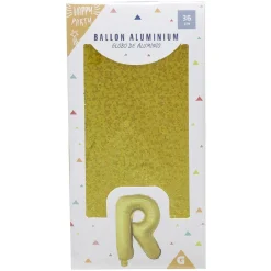 Ballon forme lettre R aluminium (2 modèles argenté ou doré) < Gifi Sale