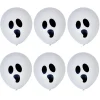 Ballon Halloween noir et blanc fantôme x6