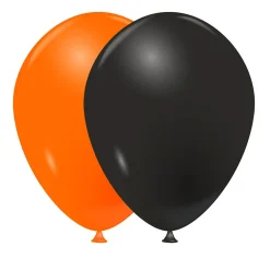 Ballon Halloween noir et orange x30
