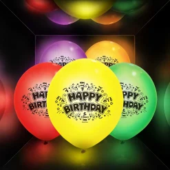 Ballon led coloré Happy Birthday x 5