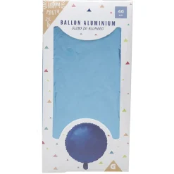 Ballon rond aluminium H40cm (2 modèles doré ou bleu) < Gifi Hot