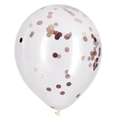 Ballons confettis blancs et dorés x8 Ø25cm