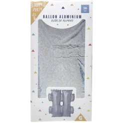 Ballon symbole # dièse aluminium H36cm (2 modèles argenté ou doré)