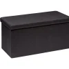 Banc coffre Clara Noir - L76,5 x P38 x H37,5 cm < Gifi