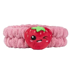 Bandeau à maquillage thème kawaii fraise Ø17/30cm