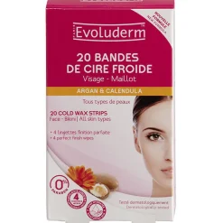 Bande de cire froide visage et maillot x20