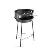 Barbecue à charbon rond Miami acier noir 35,5x33,3xH56cm