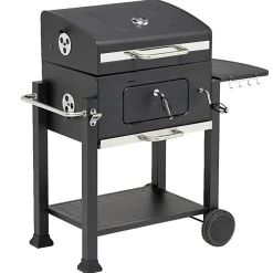 Barbecue à charbon Wilson rectangulaire avec couvercle 2 roulettes 114x72H108cm