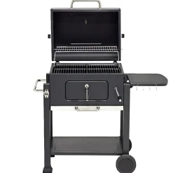 Barbecue à charbon Wilson rectangulaire avec couvercle 2 roulettes 114x72H108cm