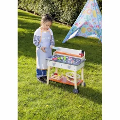 Barbecue extérieur enfant en bois + accessoires < Gifi Best