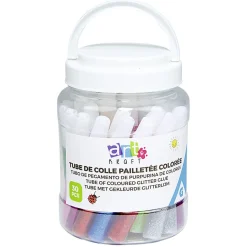 Baril Créatif tubes de colle pailletée colorée 30 pièces < Gifi Sale