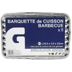 Barquette aluminium pour barbecue x5 < Gifi Best
