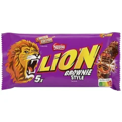 Barres Lion chocolat au lait x5 saveur brownie 150gr