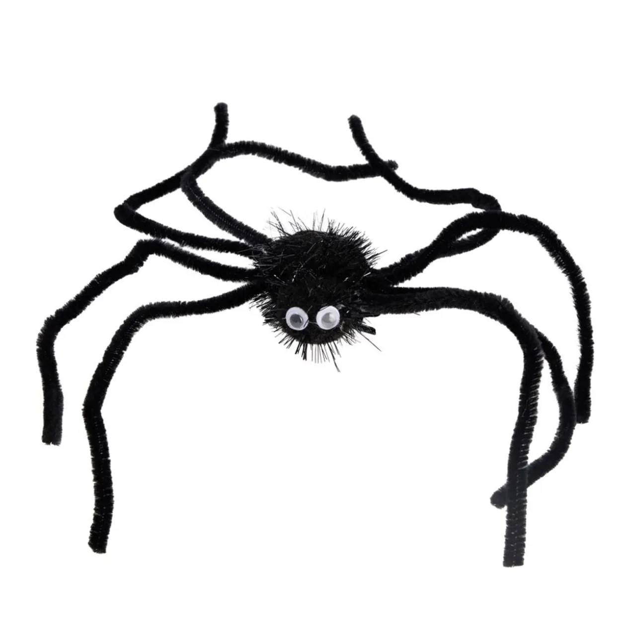 Barrette cheveux adulte Halloween araignée géante noire L12cm