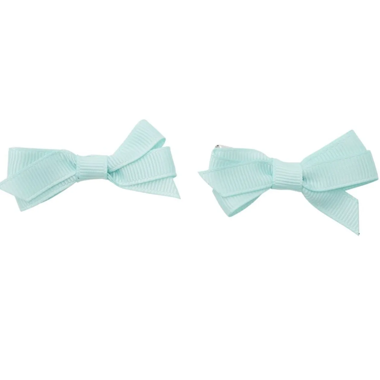 Barrette à cheveux x2 mini noeud tissu pastel 2x5cm (4 modèles)