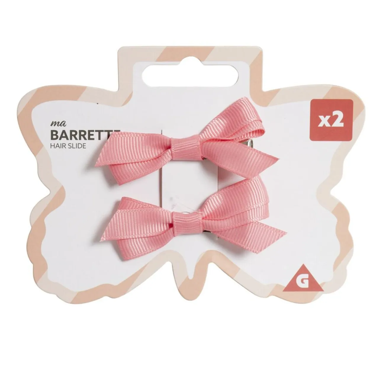 Barrette à cheveux x2 mini noeud tissu pastel 2x5cm (4 modèles)