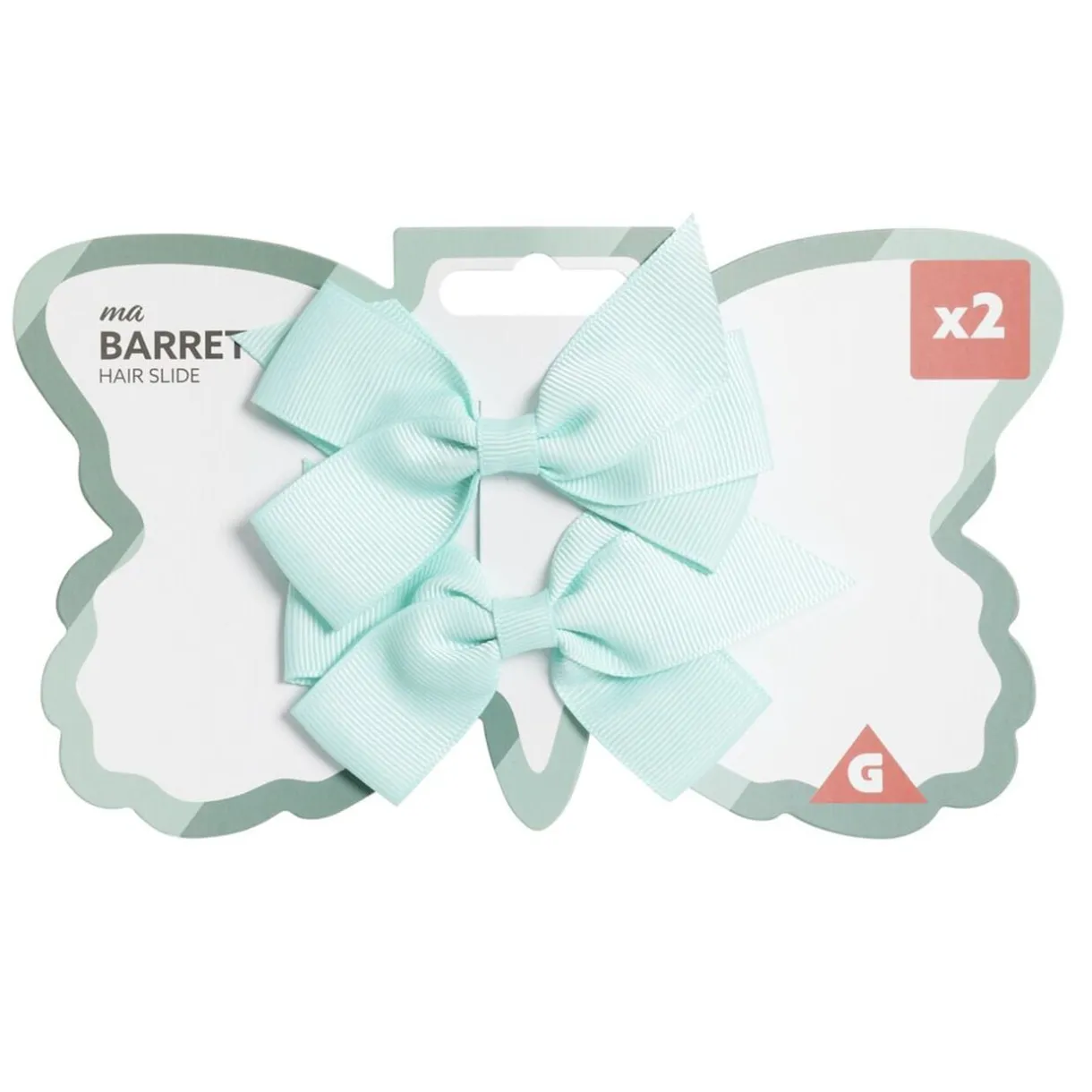 Barrette à cheveux x2 mini noeud tissu pastel 5,5x10cm (4 modèles) < Gifi Hot