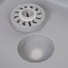 Bassine rétractable bouchon évideur grise et bleue