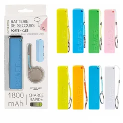 Batterie chargeur Powerbank avec attache porte-clés 1800mAh < Gifi Clearance