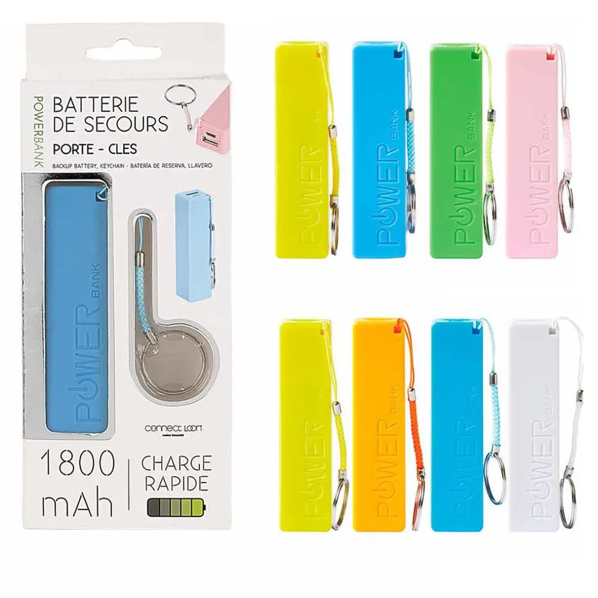 Batterie chargeur Powerbank avec attache porte-clés 1800mAh < Gifi Clearance
