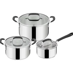 Batterie de cuisine Tefal Jamie Oliver 3 casseroles Ø16/20/24cm avec couvercles < Gifi New