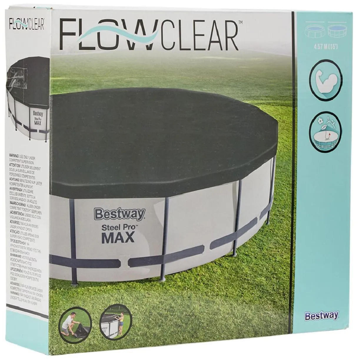Bâche de protection piscine tubulaire ronde Ø 457 cm < Gifi Online