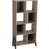 Bibliothèque en bois 8 cases Vivien 63x29,5xH129,5cm